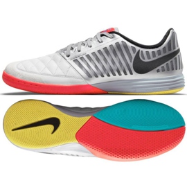 Zapatillas de fútbol Nike Lunar Gato Ii Ic M 580456167 negro, blanco, gris/plata blanco