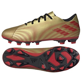 Botas de fútbol adidas Nemeziz Messi.4 FxG M FY0762 violeta, dorado dorado