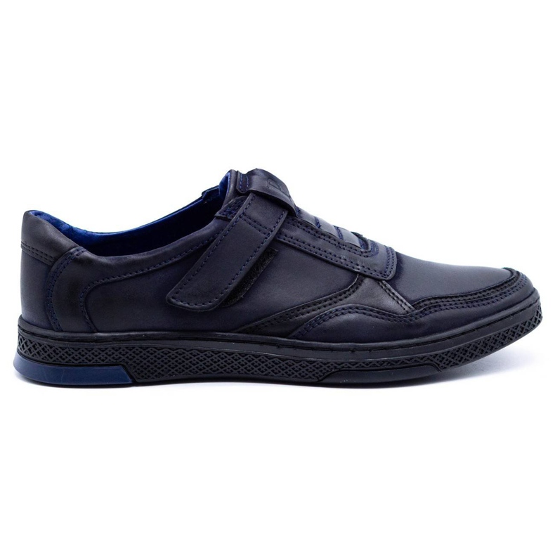 Polbut Zapato casual hombre piel 2102 azul marino grano