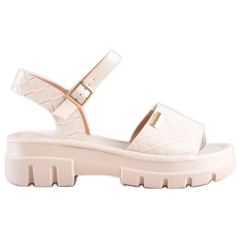 SHELOVET Sandalias en la plataforma de moda beige