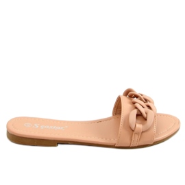 Zapatillas beige con cadena CK205P Khaki caqui