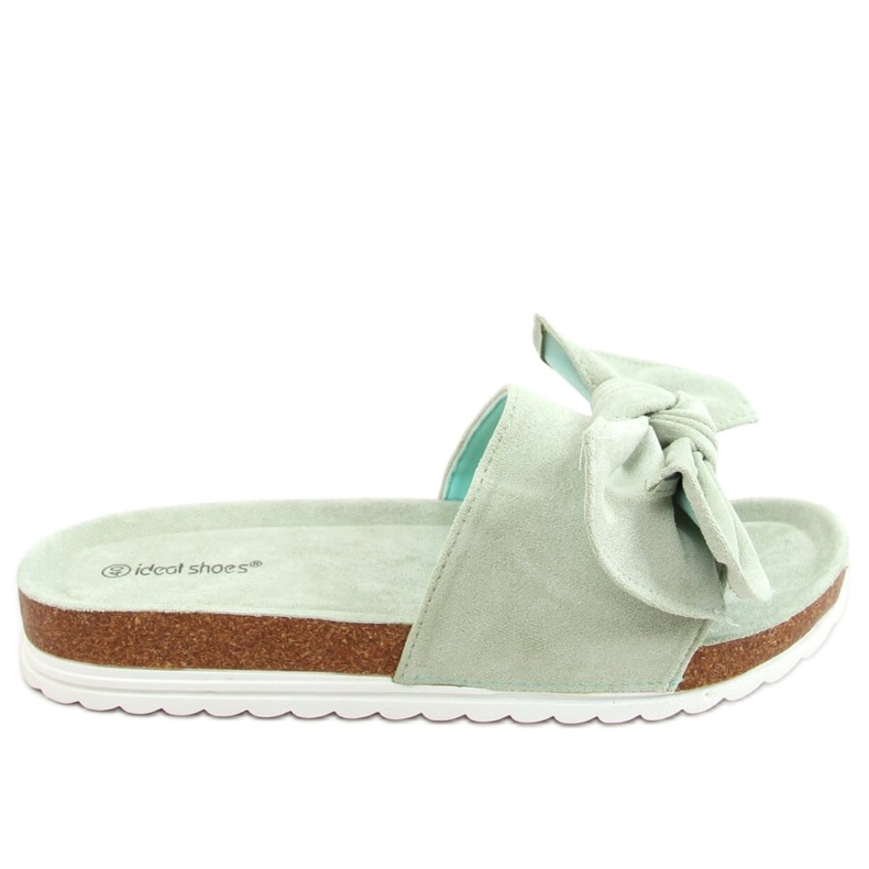 Aguamarina 7855 Zapatillas verdes en el corcho