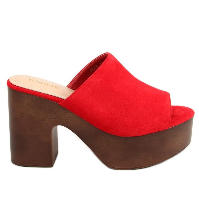 Rojo Chanclas Zuecos F8202 Rojo Rojo Chanclas Zuecos F8202 Rojo