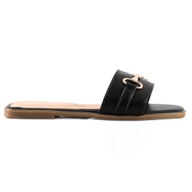 Seastar Zapatillas con adorno dorado negro