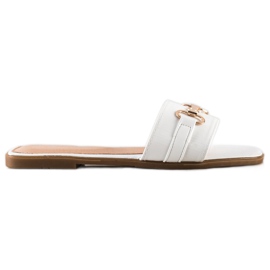 Seastar Pantuflas Con Decoración Dorada blanco