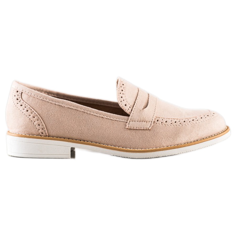 Sun Color Zapatos de gamuza clásicos beige