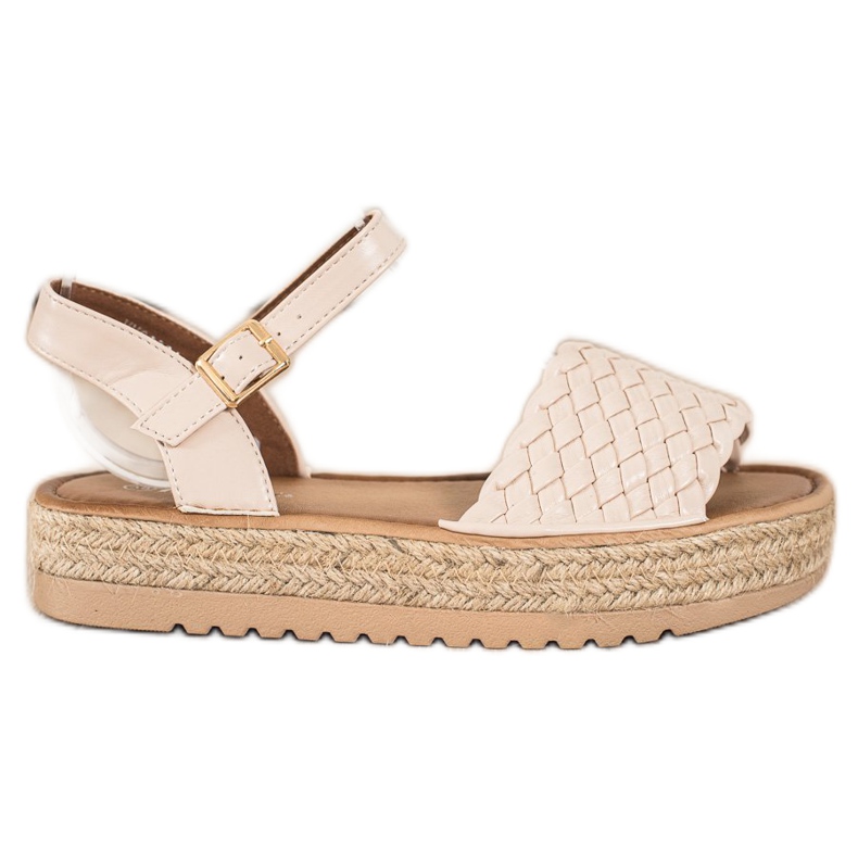 SHELOVET Sandalias Alpargatas Trenzadas beige