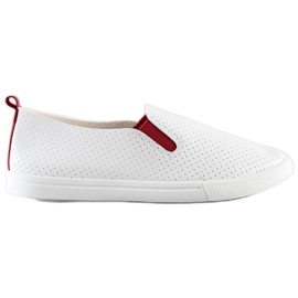 Sun Color Slipons con inserto rojo blanco