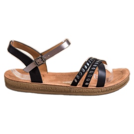 Queen Vivi Sandalias de moda negro Queen Vivi Sandalias de moda negro