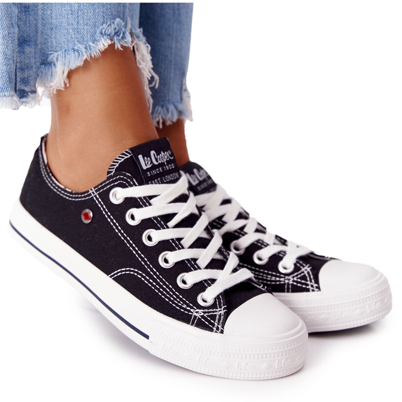 Zapatillas de mujer negras Lee Cooper LCW-21-31-0097L blanco negro