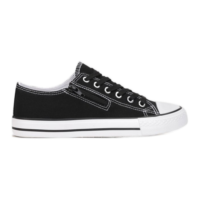 Zapatillas De Mujer Con Cremallera Negro Malani