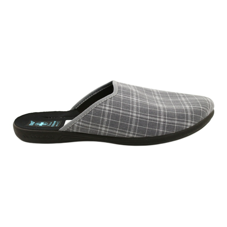 Zapatillas de hombre Adanex 25950 gris a cuadros Zapatillas de hombre Adanex 25950 gris a cuadros