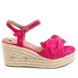 Sandalias alpargatas con cuña fucsia WH-3K63 Fucsia rosa