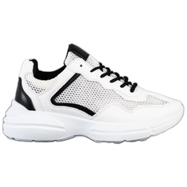 SHELOVET Zapatillas con malla blanco