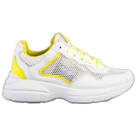 SHELOVET Zapatillas con malla blanco