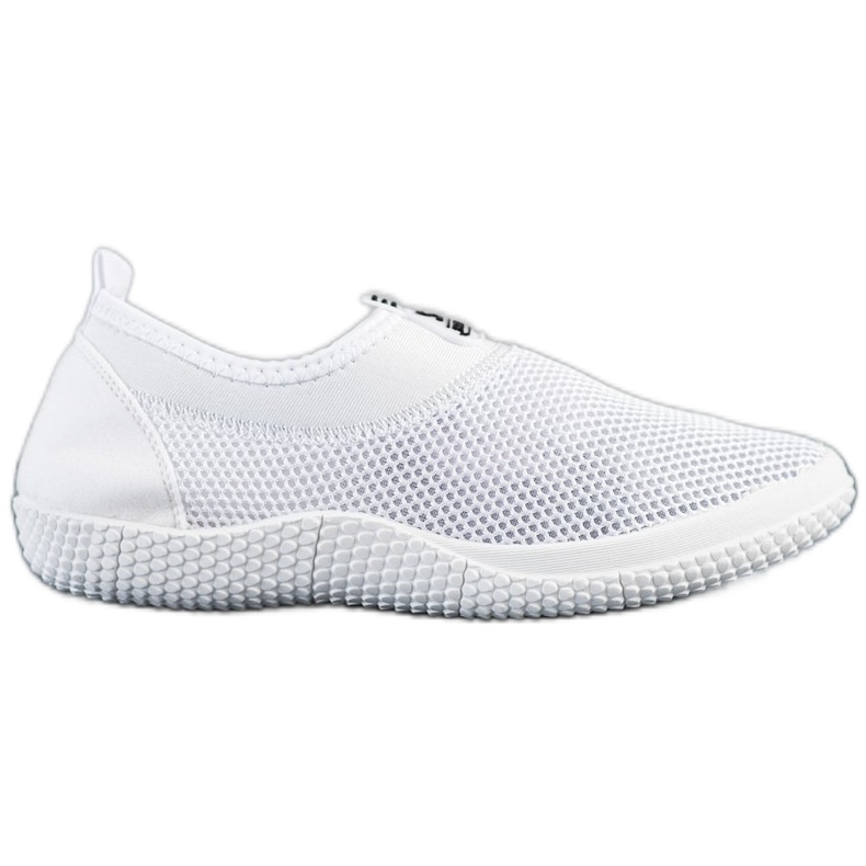 SHELOVET Zapatos sin cordones calados blanco