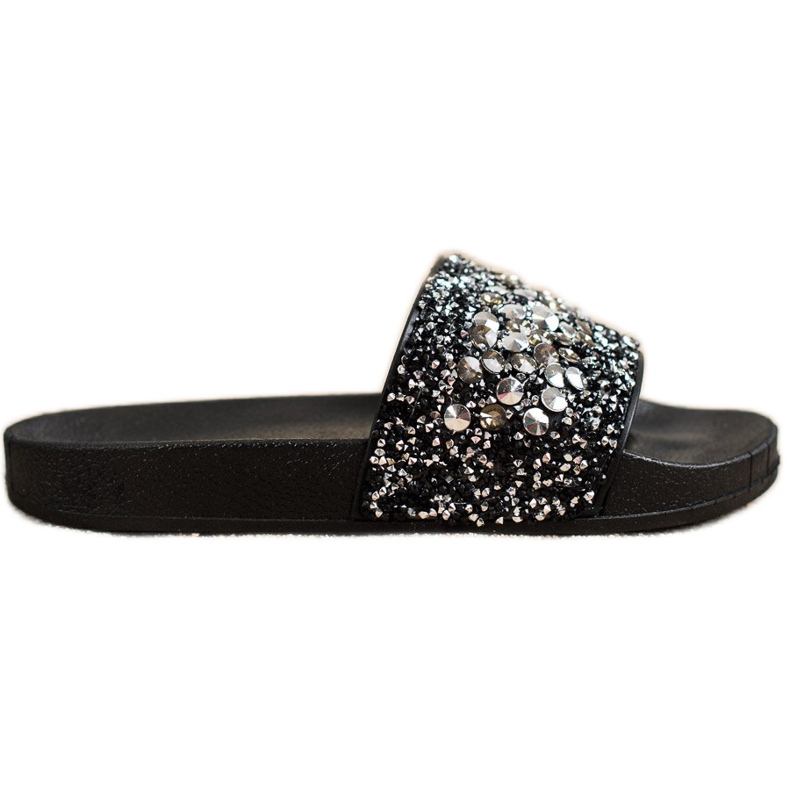SHELOVET Zapatillas con adornos negro