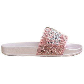 SHELOVET Zapatillas con adornos rosado