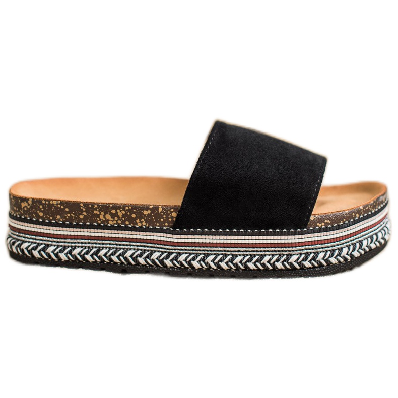 Queen Vivi Zapatillas negras en la plataforma negro