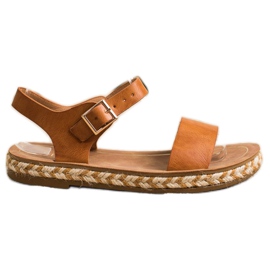 SHELOVET Cómodas sandalias marrones marrón