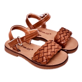 Sandalias para niños con trenza Camel 283-3c marrón