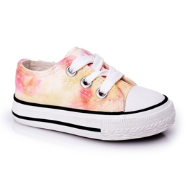 Zapatillas clásicas para niños con efecto tie-dye Simba 807-3A rosa amarillo
