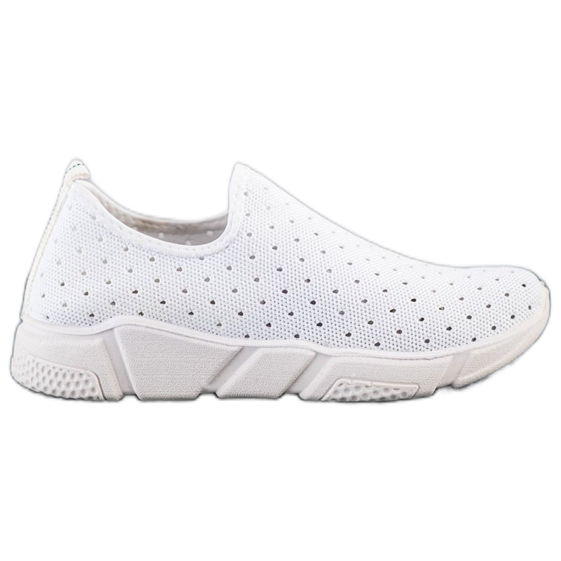 SHELOVET Zapatillas blancas caladas blanco