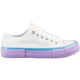 SHELOVET Zapatillas en la plataforma morada blanco púrpura