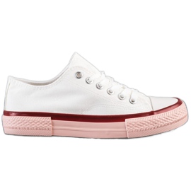 SHELOVET Zapatillas en la plataforma rosa blanco