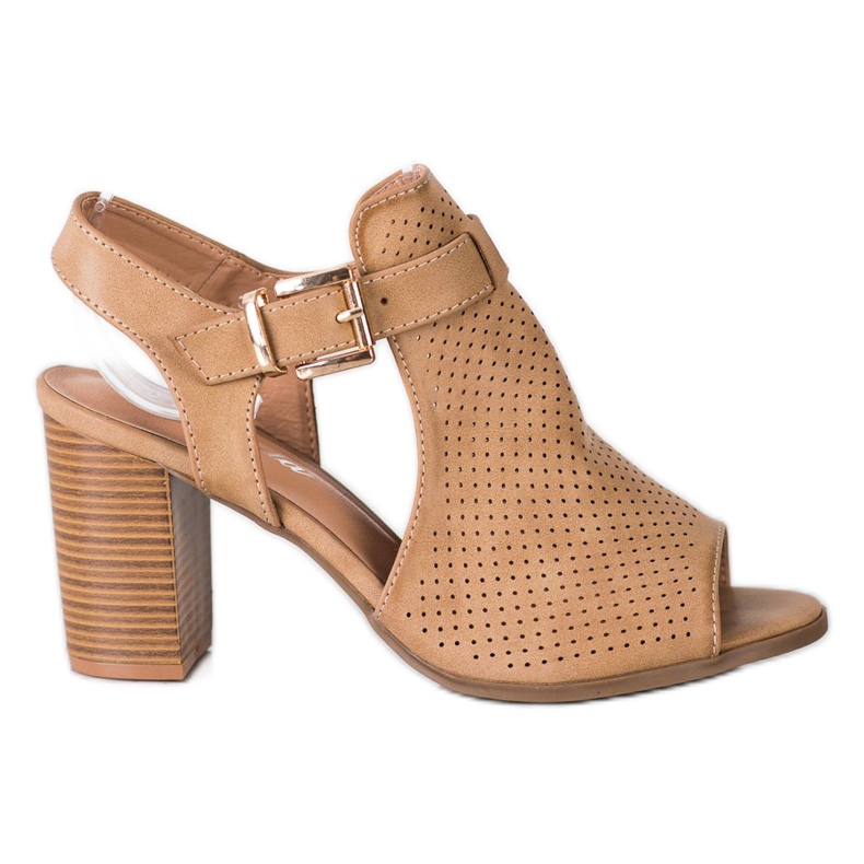 Renda Sandalias construidas con cuero ecológico beige marrón
