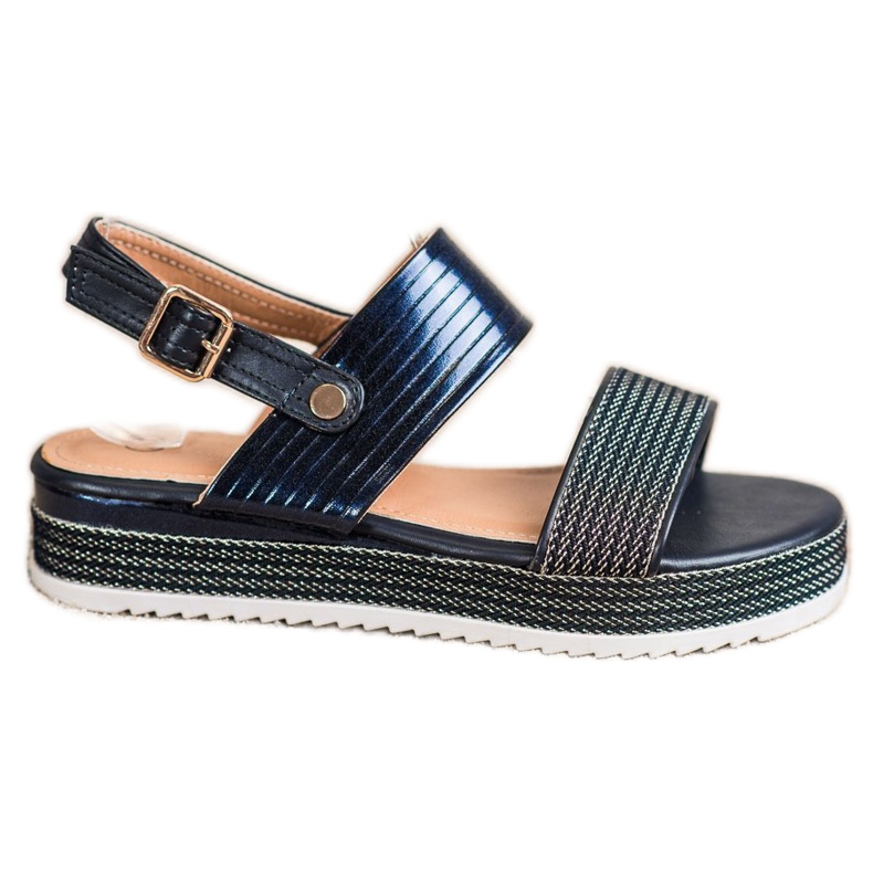 SHELOVET Sandalias en la plataforma azul marino azul