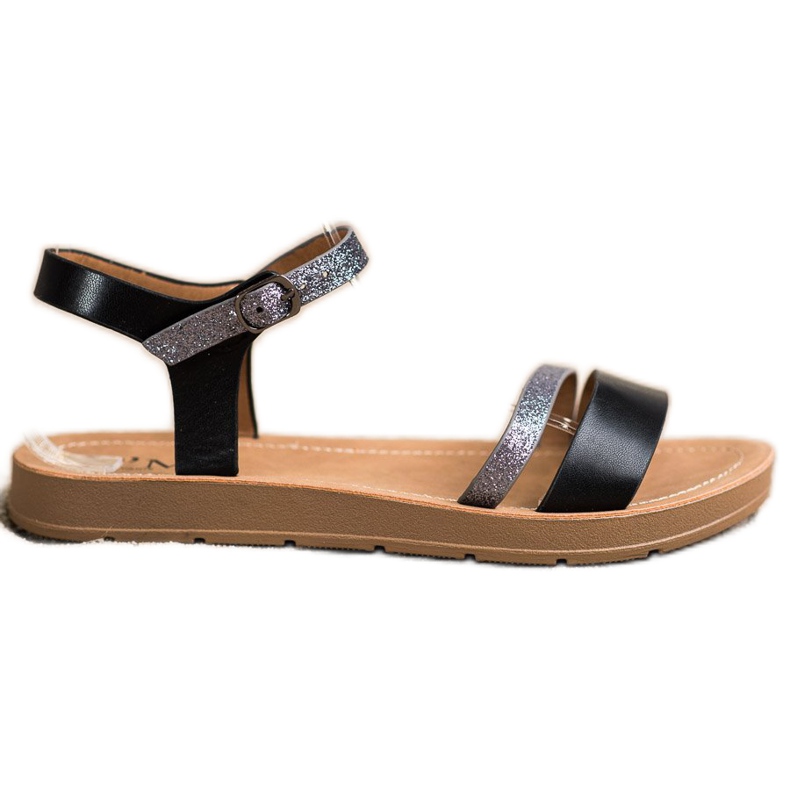 Cm Paris Sandalias elegantes con purpurina negro gris