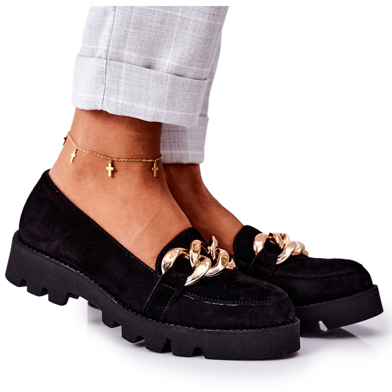 Mocasines de ante Lewski Shoes 3040 Black negro