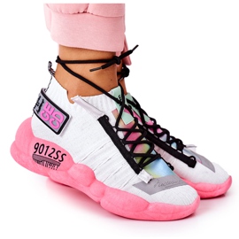 PS1 Calzado deportivo de mujer Sneakers Blanco-Rosa Bubble Tea rosado