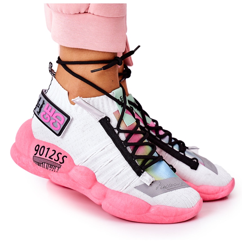 PS1 Calzado deportivo de mujer Sneakers Blanco-Rosa Bubble Tea rosado