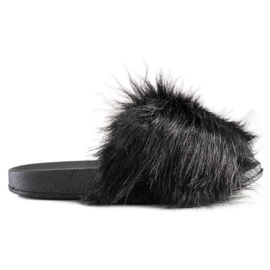 SHELOVET Zapatillas con estilo con piel negro