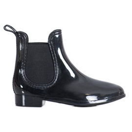 SHELOVET Chanclos lacados negro