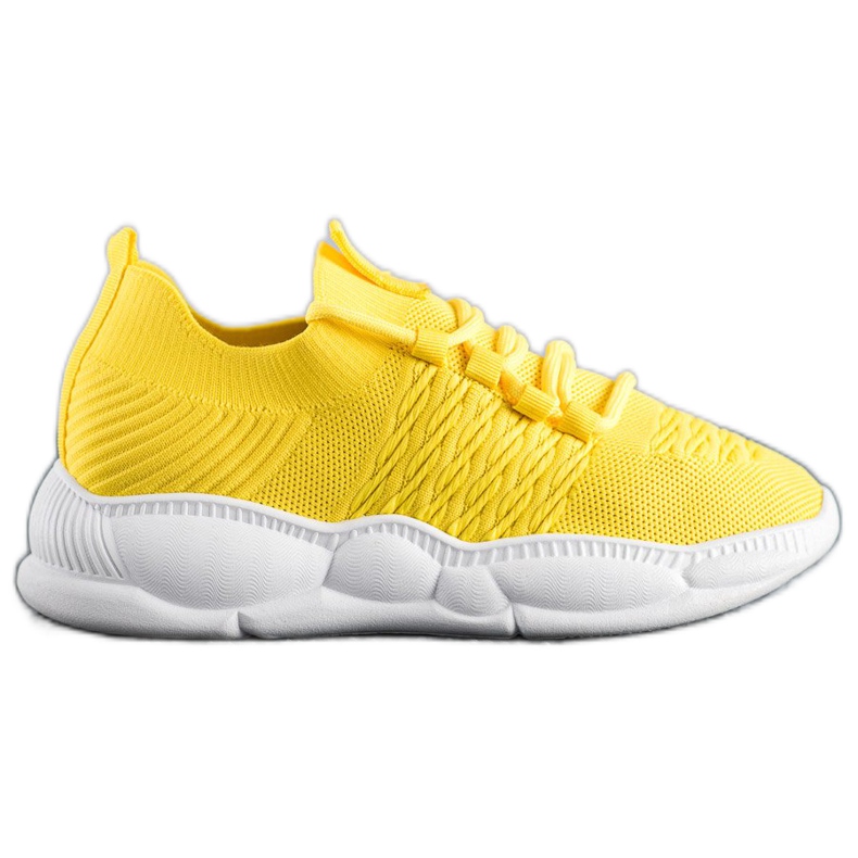 SHELOVET Zapatillas clásicas de textil amarillo