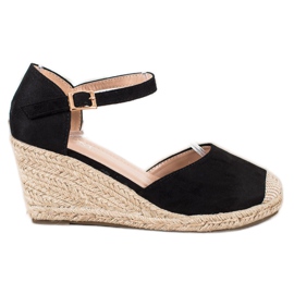 Cm Paris Alpargatas negras en la cuña negro Cm Paris Alpargatas negras en la cuña negro