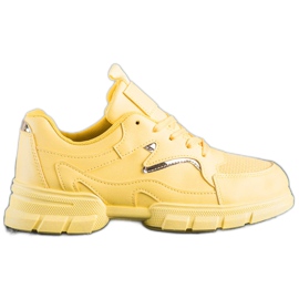 Marquiz Zapatillas amarillas de moda amarillo