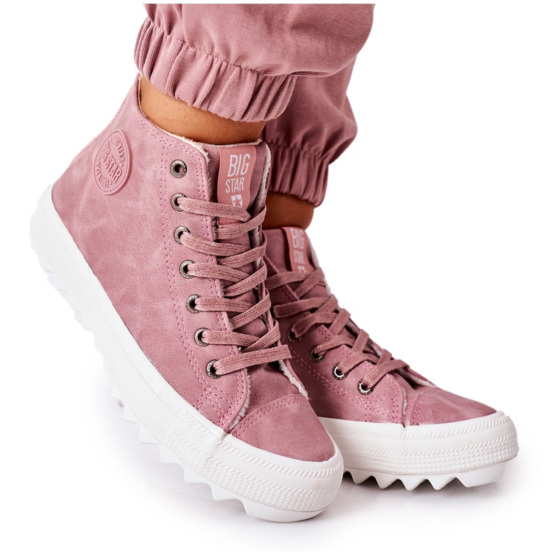Zapatillas de Mujer Big Star High Warm Pink EE274113 rosado