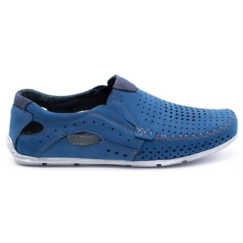 Olivier Zapatos de hombre mocasines 901 azul verano