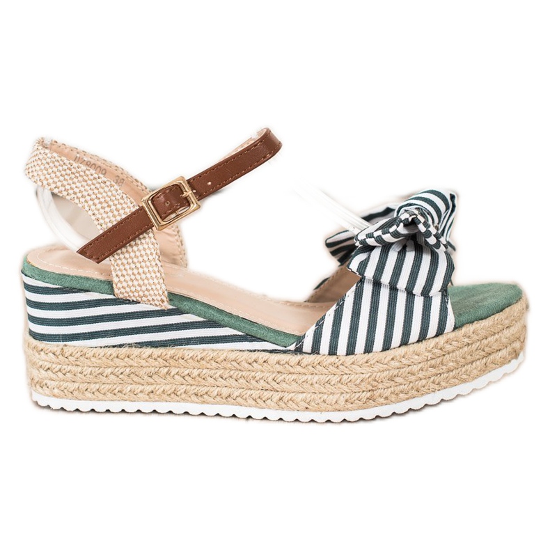 Sweet Shoes Sandalias Alpargatas Con Rayas verde