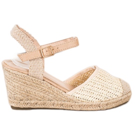 Sweet Shoes Alpargatas caladas en la cuña beige