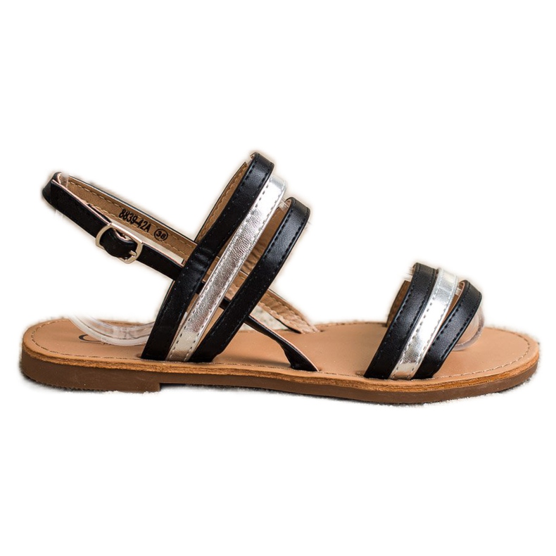 Cm Paris Sandalias planas de piel ecológica negro