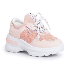 FRROCK Zapatillas Deportivas Infantiles con Purpurina Rosa Matylda