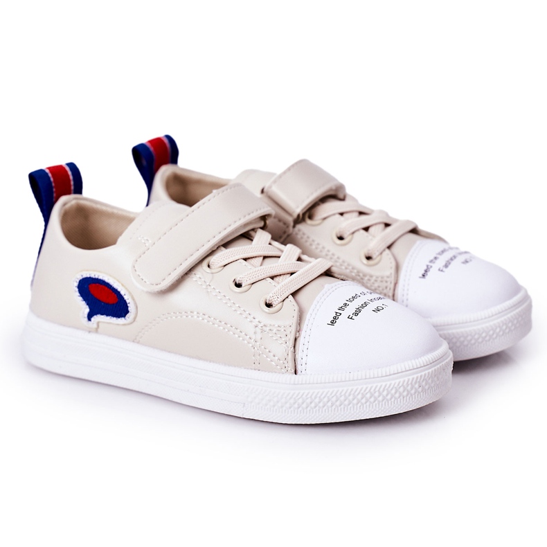 Apawwa Zapatillas de niños con velcro de dibujos animados beige