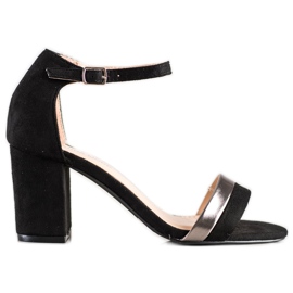 Laura Mode Sandalias de tacón con estilo negro