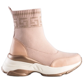 SHELOVET Botas de polvo en la plataforma rosa