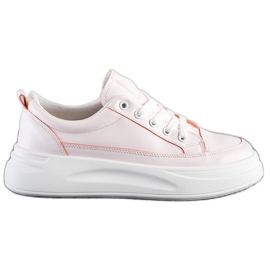 SHELOVET Zapatillas de moda en la plataforma rosado